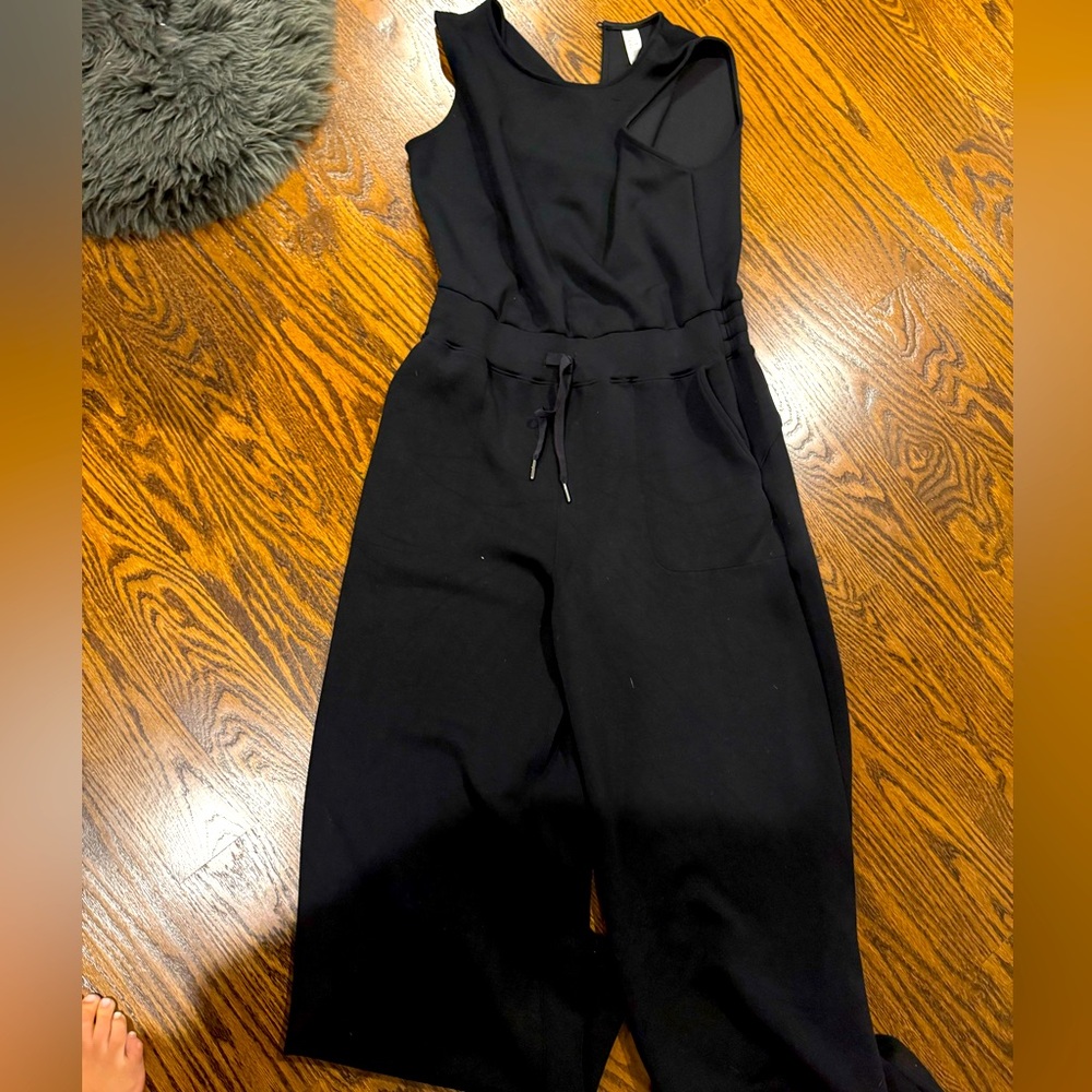 Spanx Air Essentials Black Jumpsuit Size L